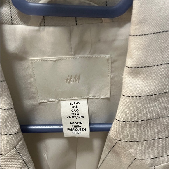 H&M Cream Pinstripe Jacket - Picture 2 of 5